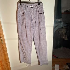 Pastel purple terry cloth trousers